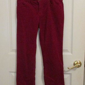 Chaps Size 6 Burgundy Corduroy Pants